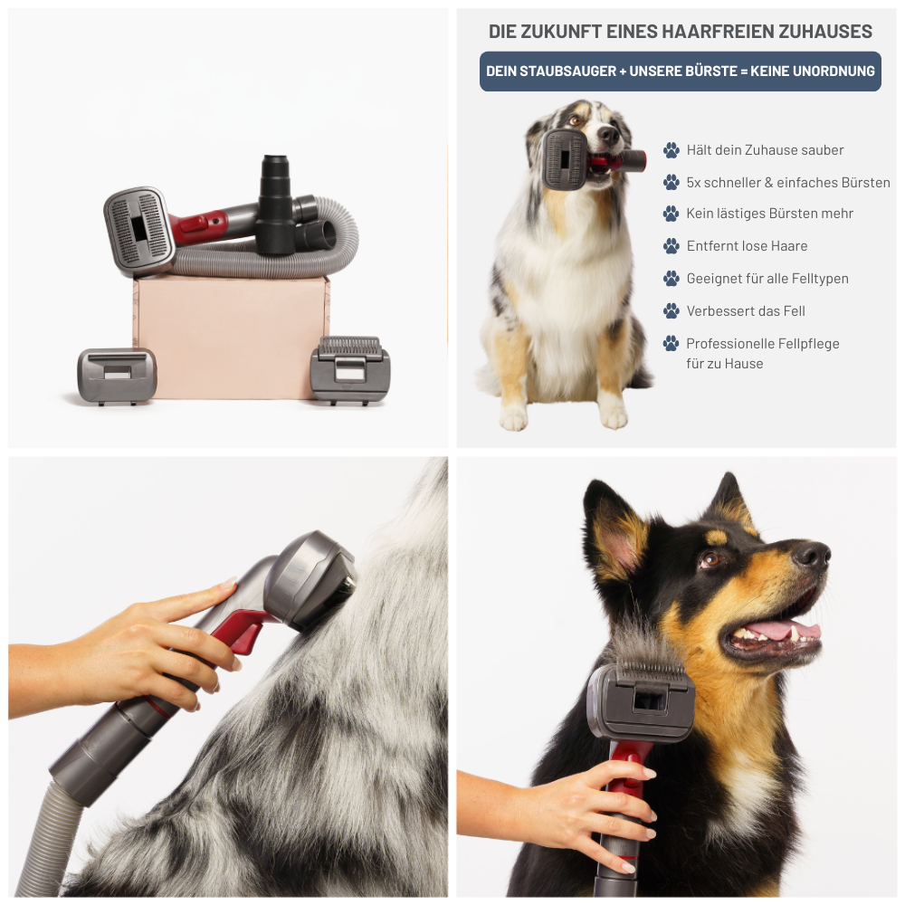 3-in-1 Hunde Staubsauger Bürste